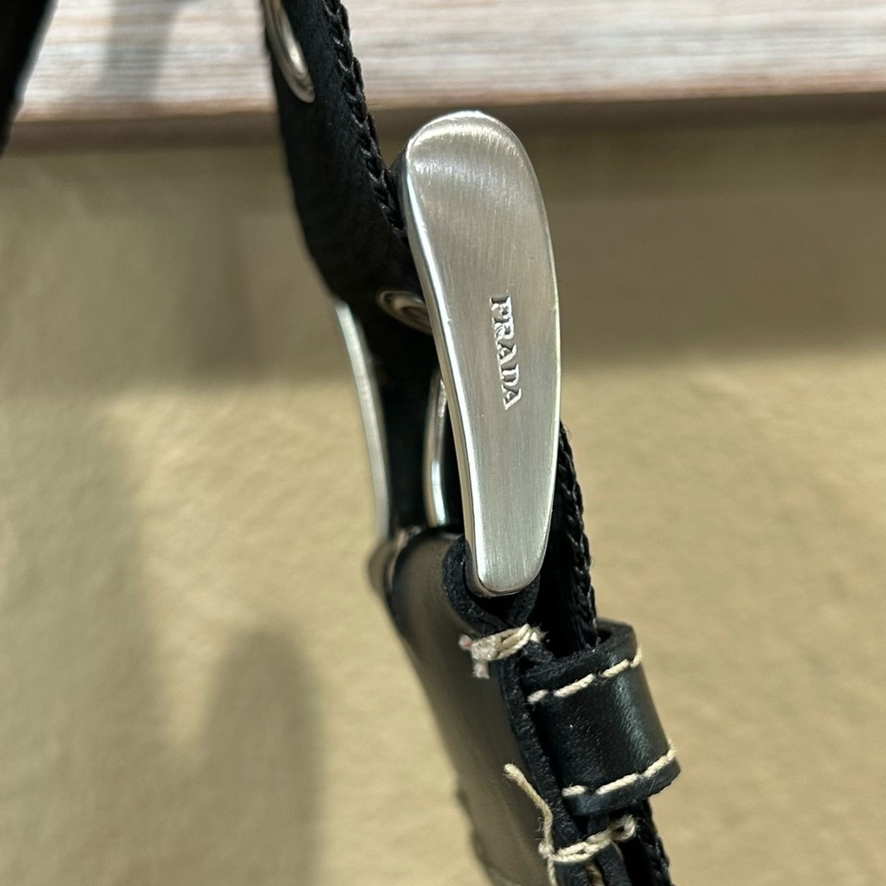 Prada Beige and Black Shoulder Bag - Picture 7 of 12